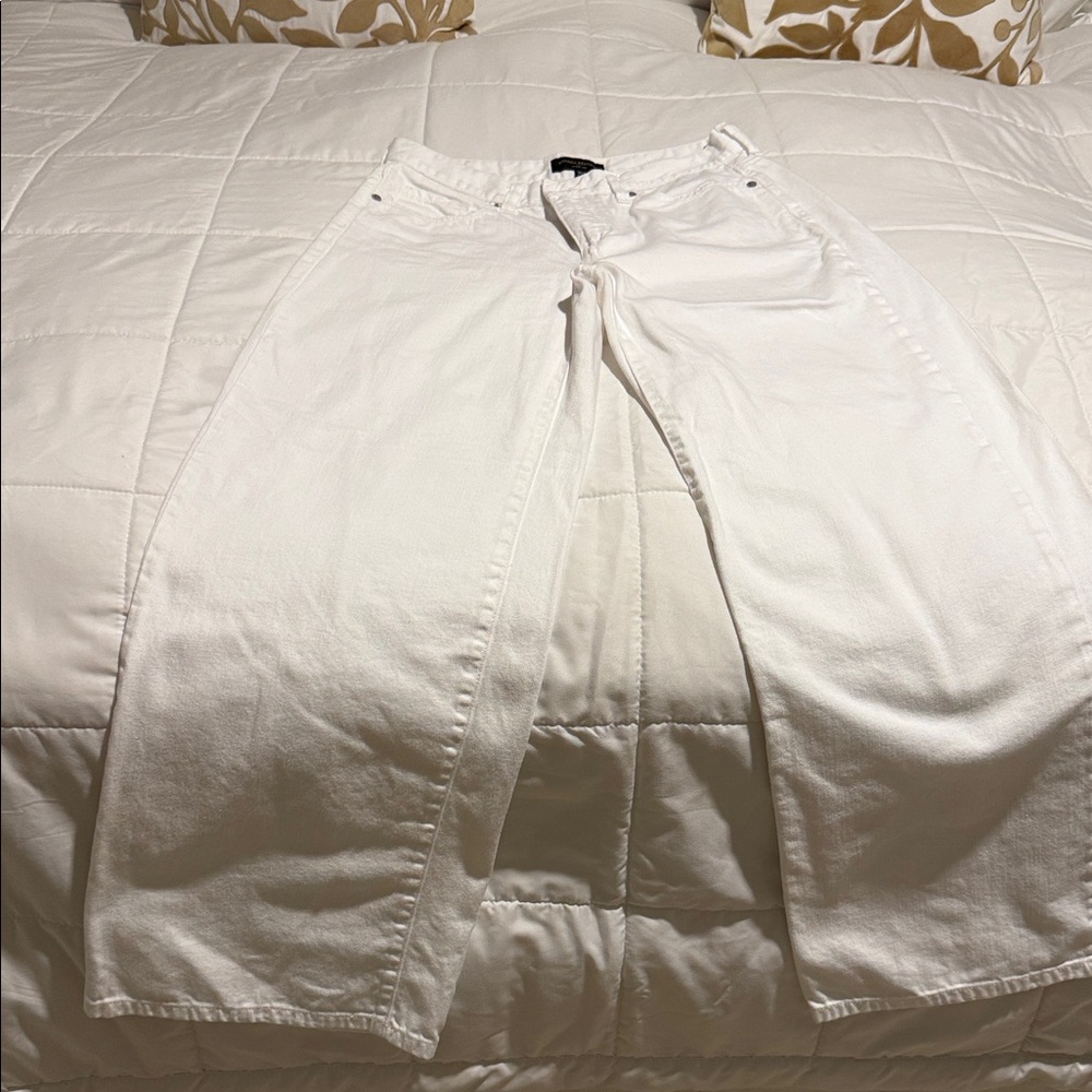 Banana Republic White Wide-Leg Jeans